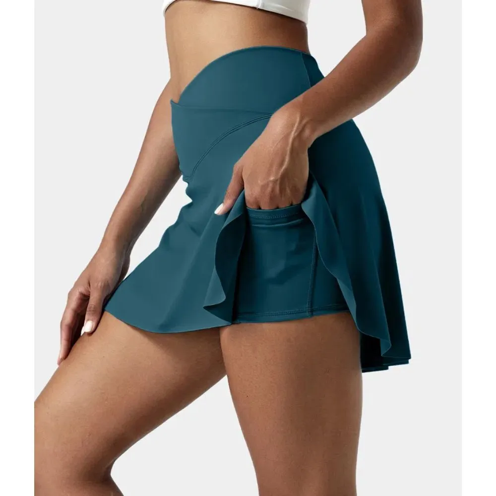 2 In 1 Side Pocket Tennis Skirt