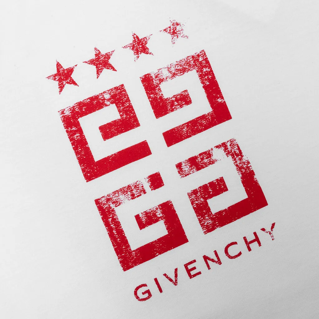 4G Stars T-Shirt - White/Red