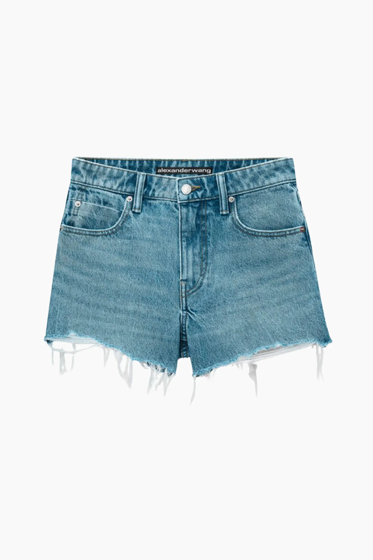 Alexander Wang Bite High Rise Denim Short - Light Vintage Indigo