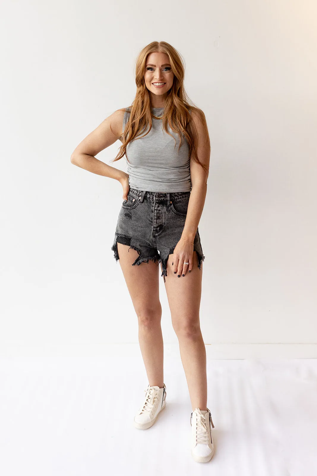 arya denim shorts