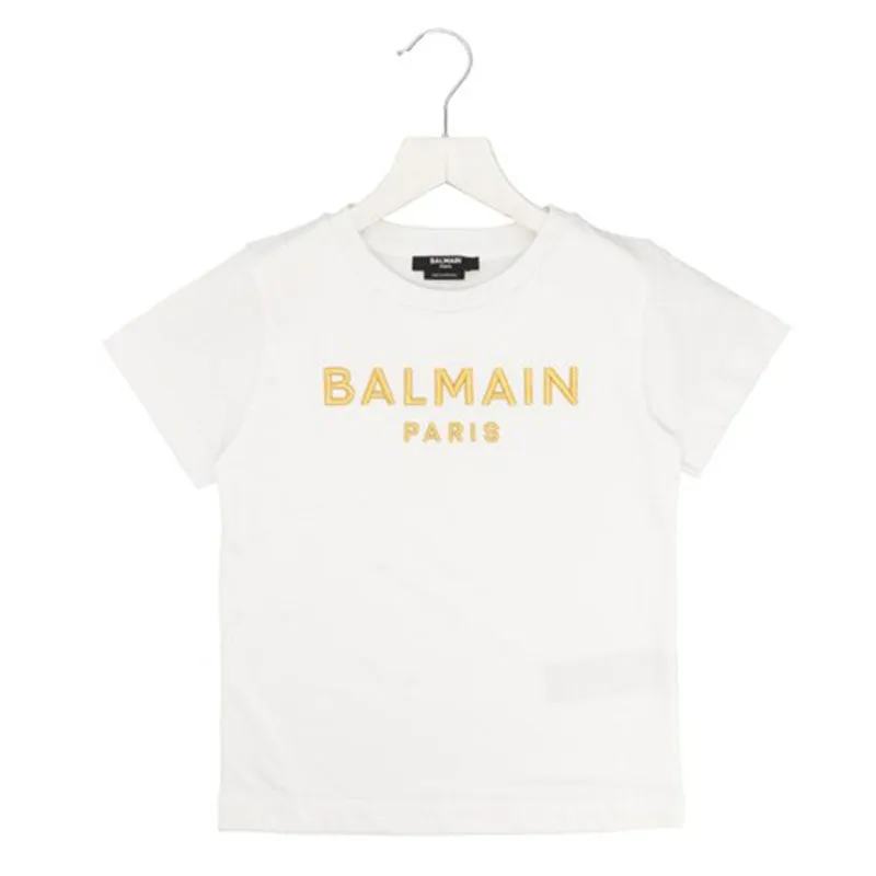 BALMAIN KIDS Logo Embroidery T-shirt