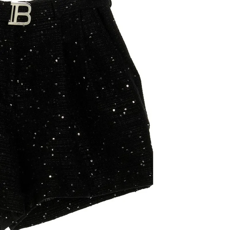 BALMAIN KIDS Sequin Bermuda Shorts