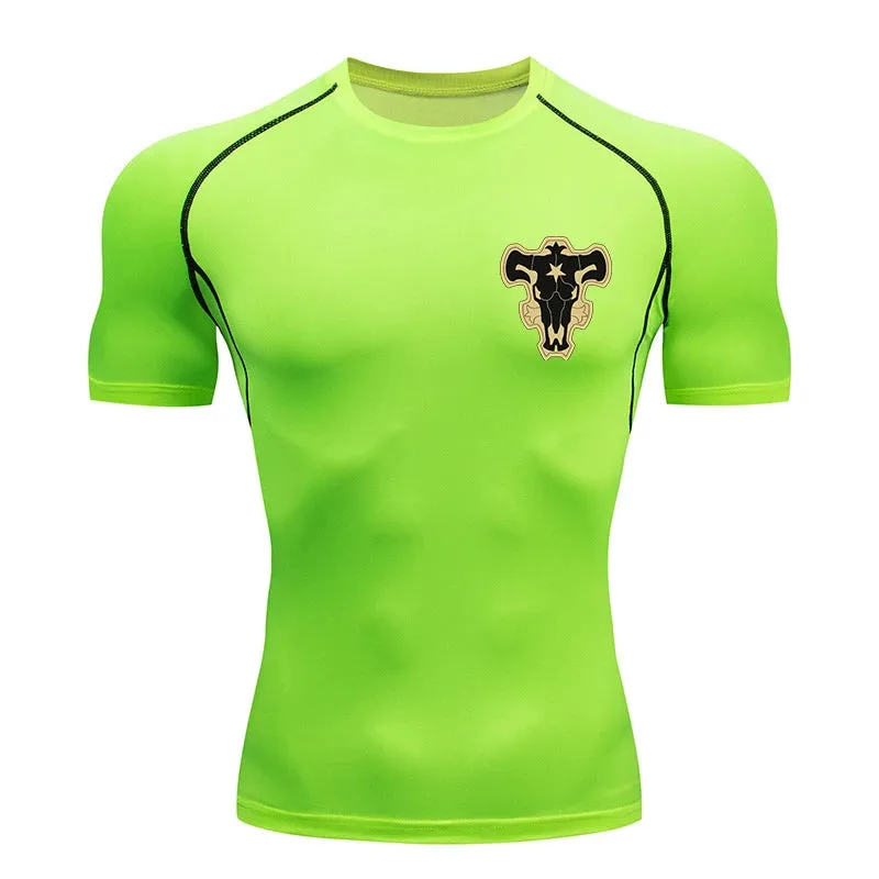 Black Clover 'Logo' Short Sleeve Compression Rashguard