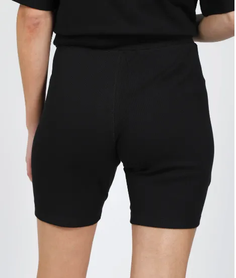 Brunette The Label Ribbed Biker Shorts | Black