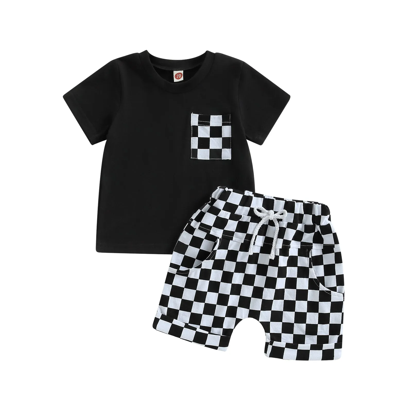 Checkered Shorts & Shirt Set