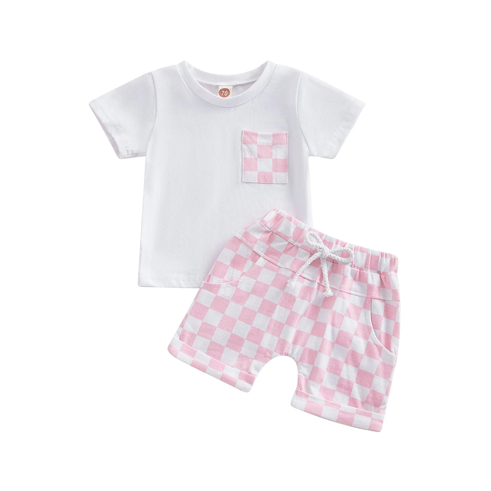 Checkered Shorts & Shirt Set