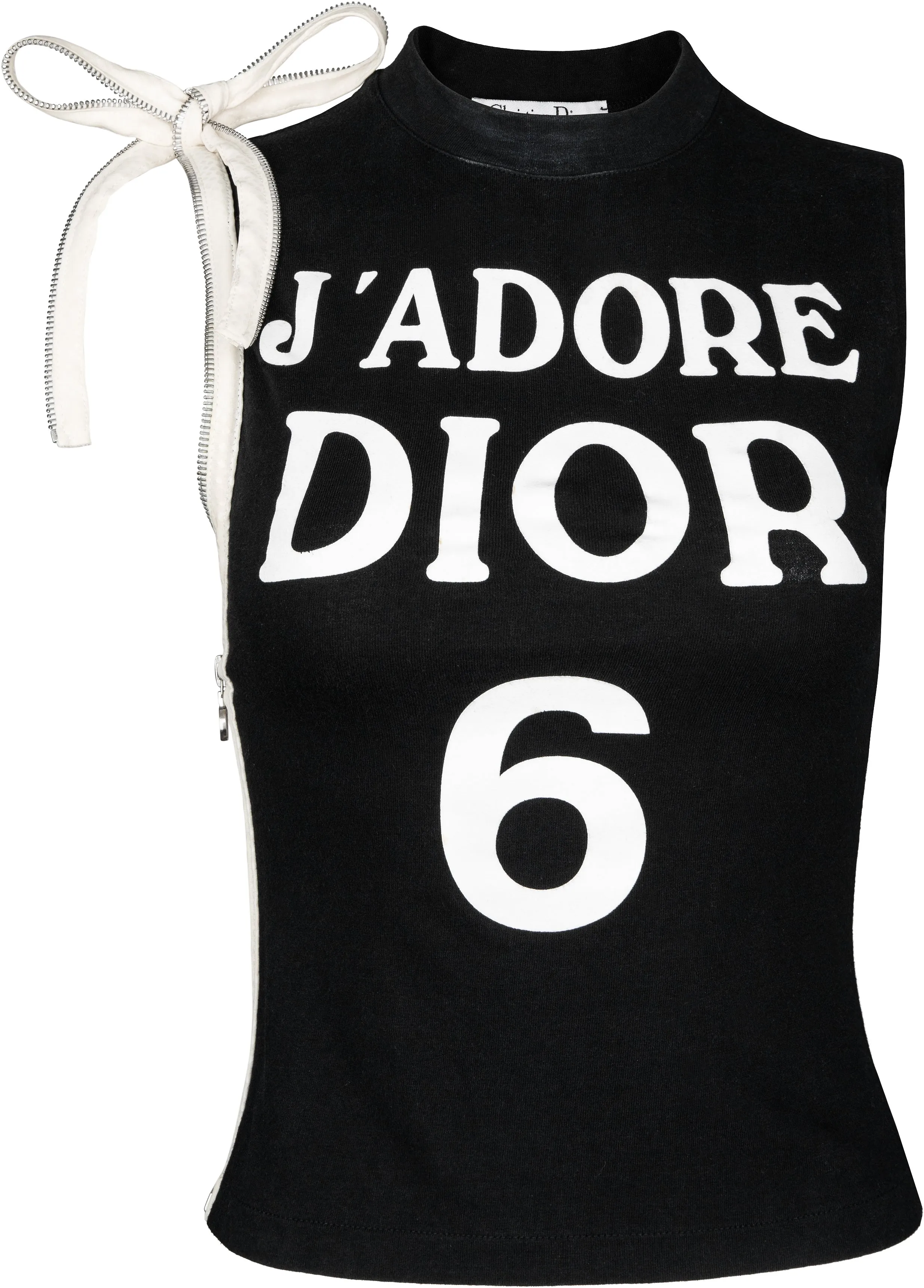 Christian Dior J'Adore Dior 6 Zipper Sleeveless Top