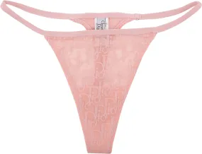 Christian Dior Pink Diorissimo Mesh Thong