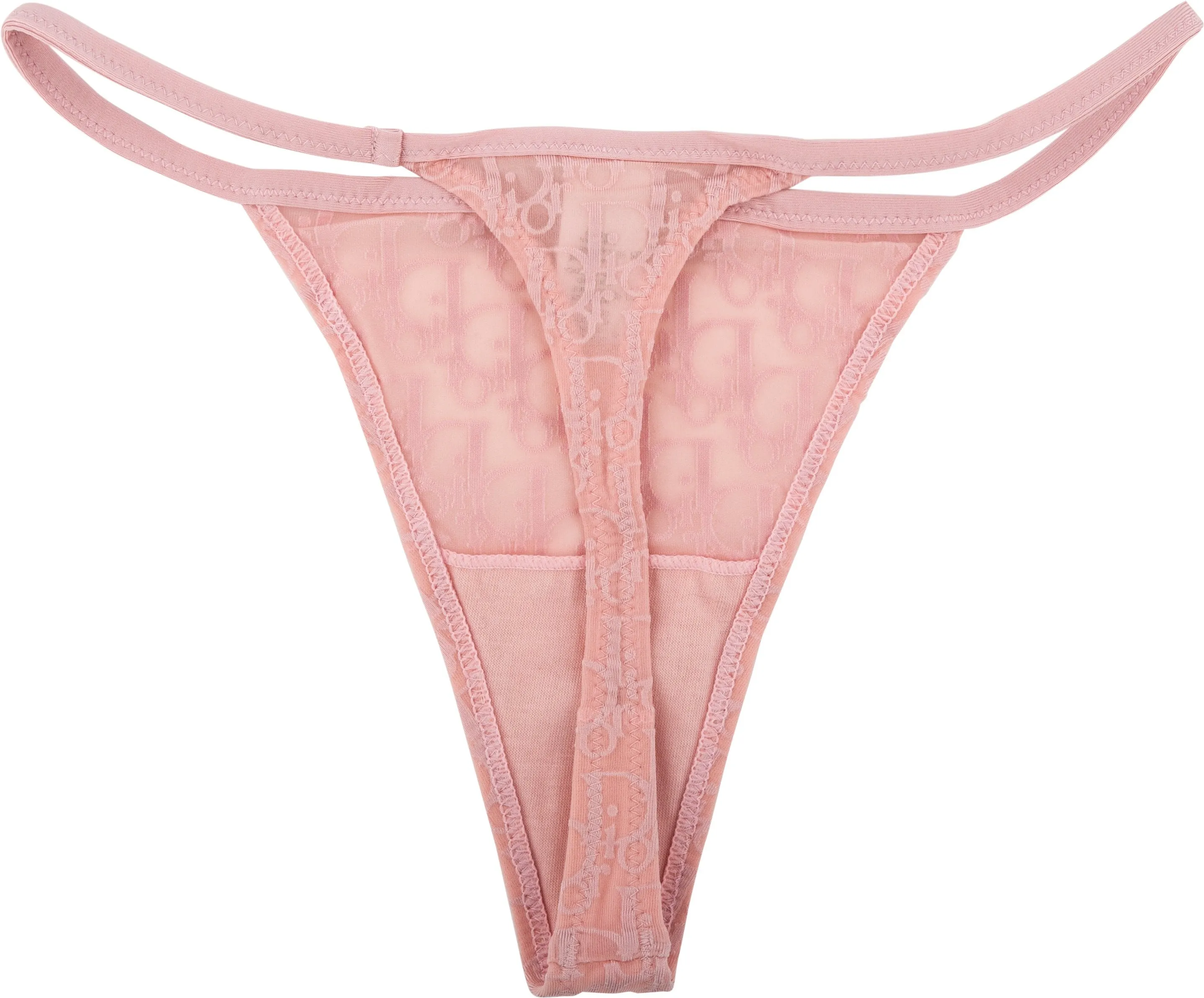 Christian Dior Pink Diorissimo Mesh Thong