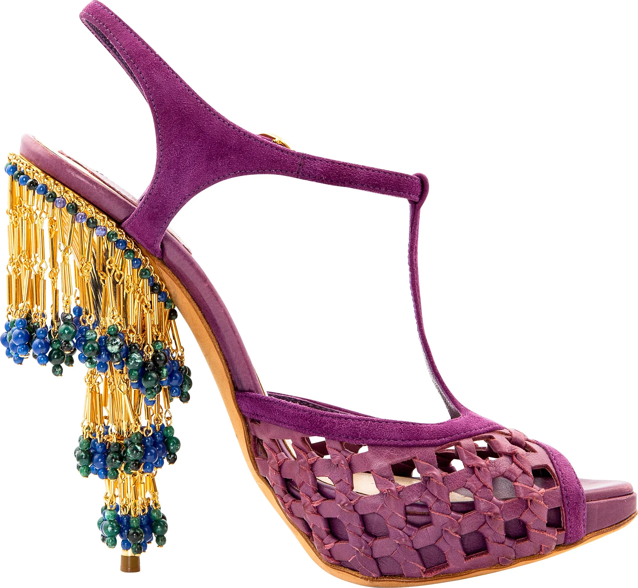 Christian Dior Resort 2009 Runway Cha Cha Beaded Platform Sandals