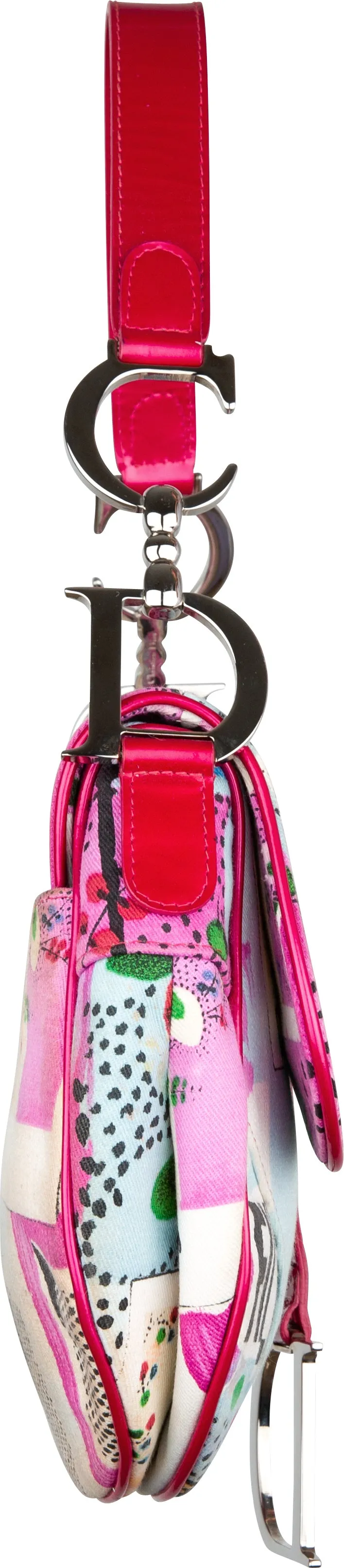 Christian Dior Spring 2003 Logo Printed Saddle Bag