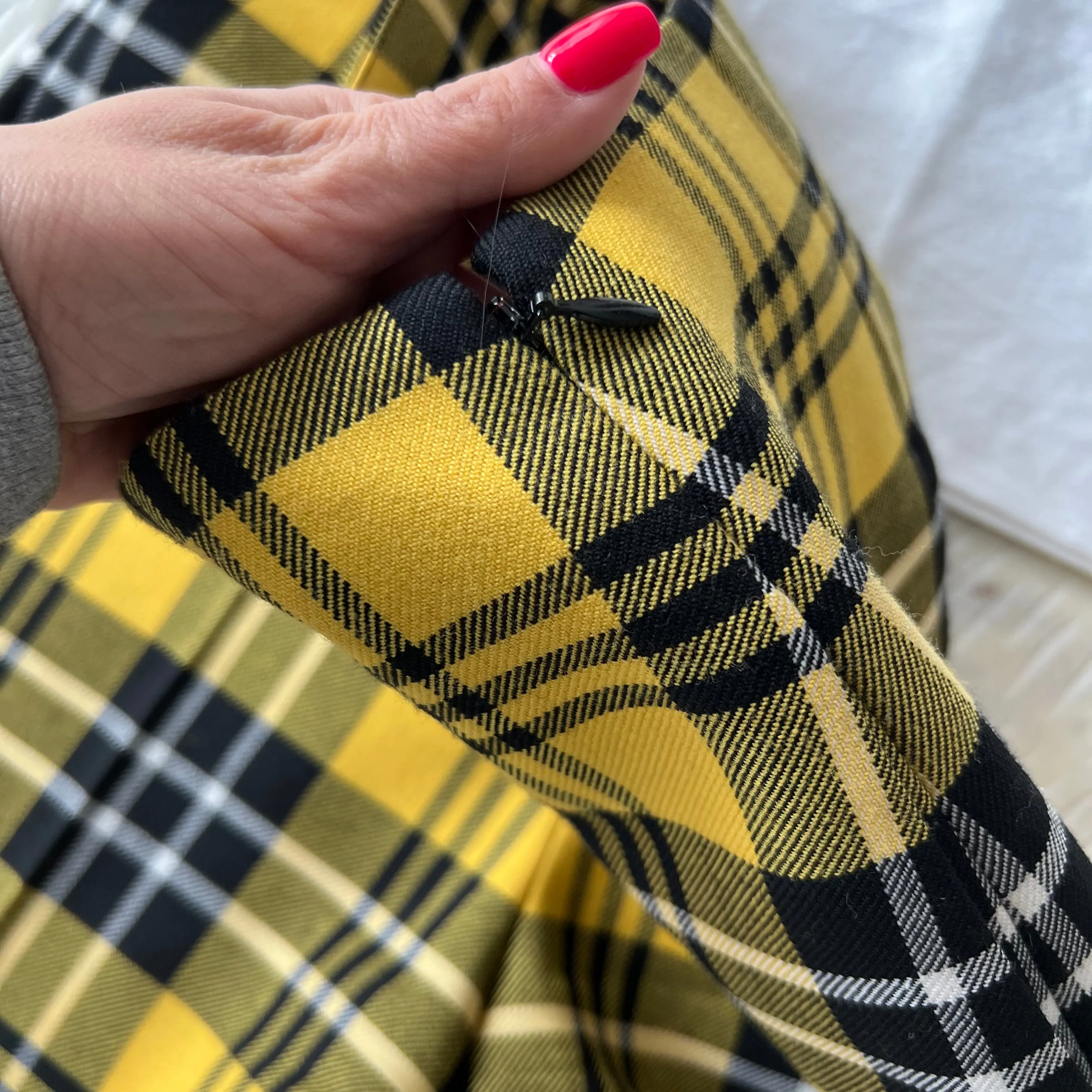 Christian Dior Yellow Plaid Shorts