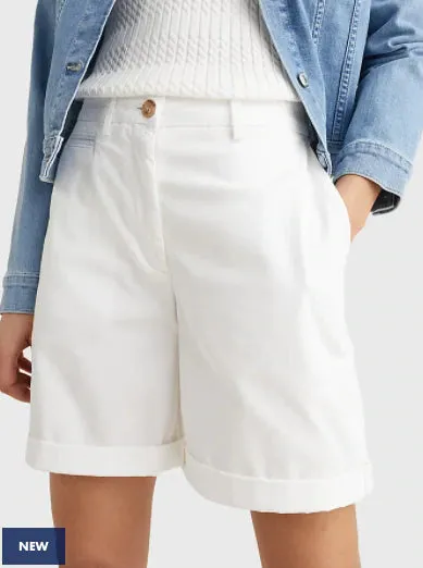 Cotton chino Short -White