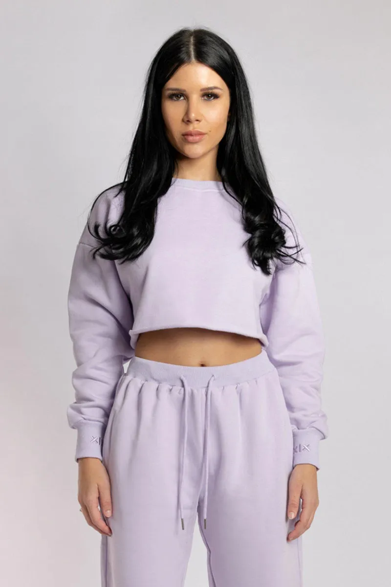 CXIX Oversized Cropped Jumper - Lilac