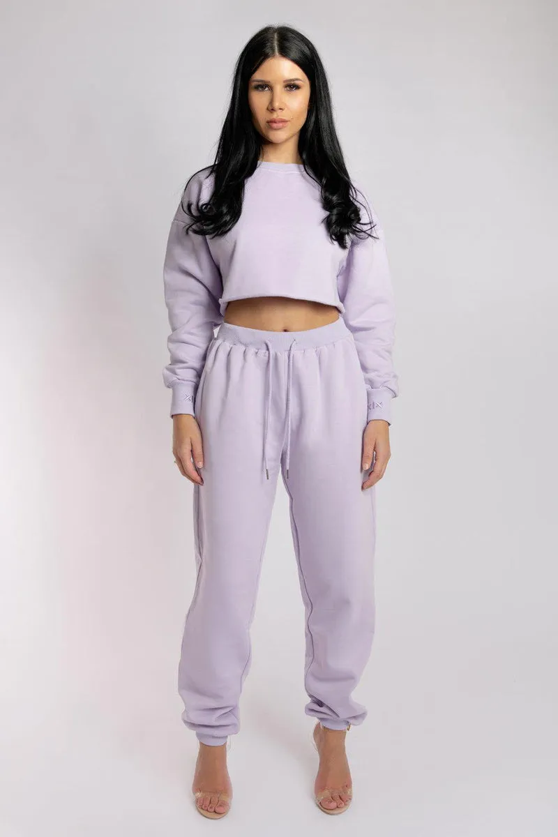 CXIX Oversized Cropped Jumper - Lilac