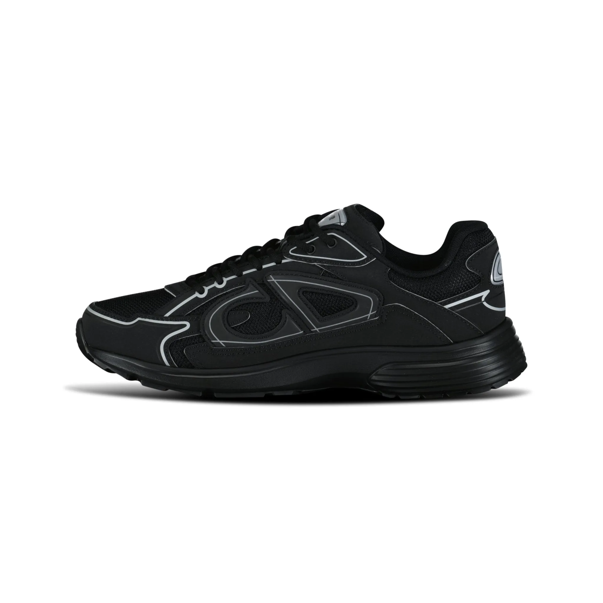 DIOR  B30 TRIPLE BLACK REFLECTIVE TRAINERS