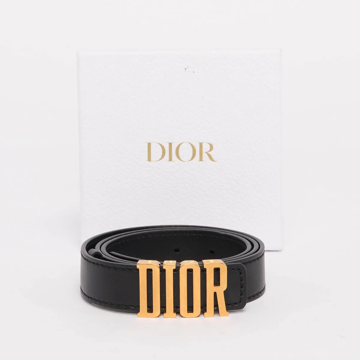 Dior Black Calfskin D-Fence Belt