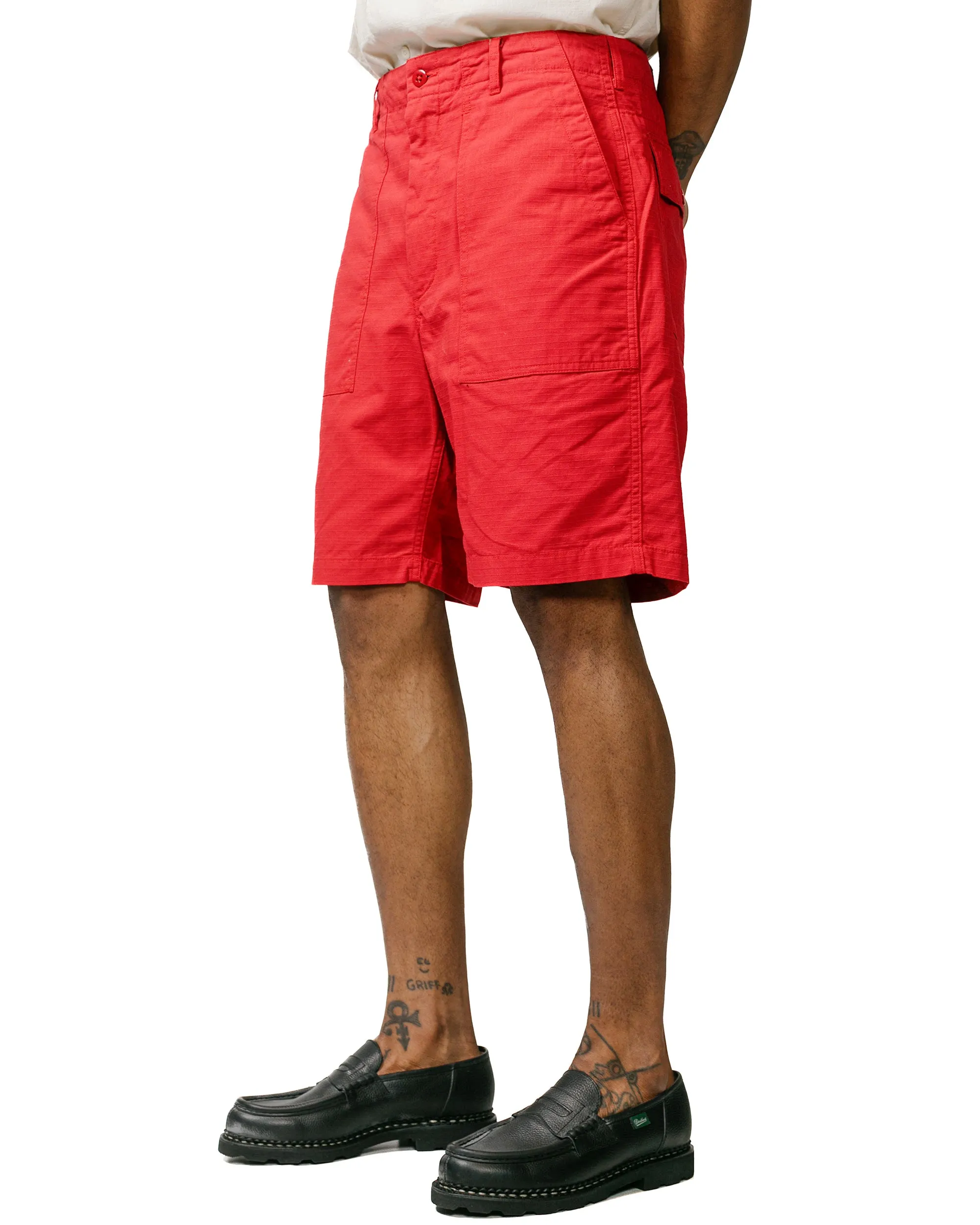 Engineered Garments Fatigue Short Red Cotton Ripstop