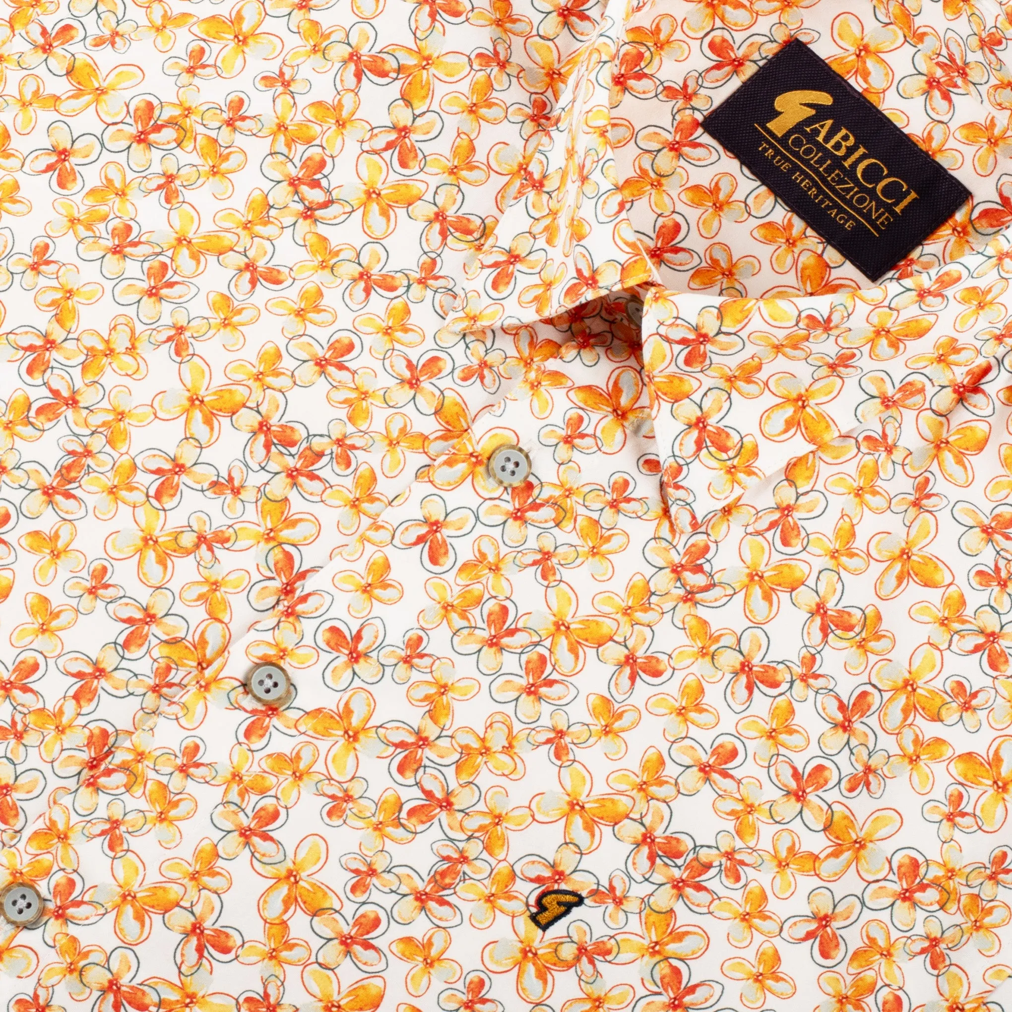 Gabicci Classic Floral Print Shirt Yellow