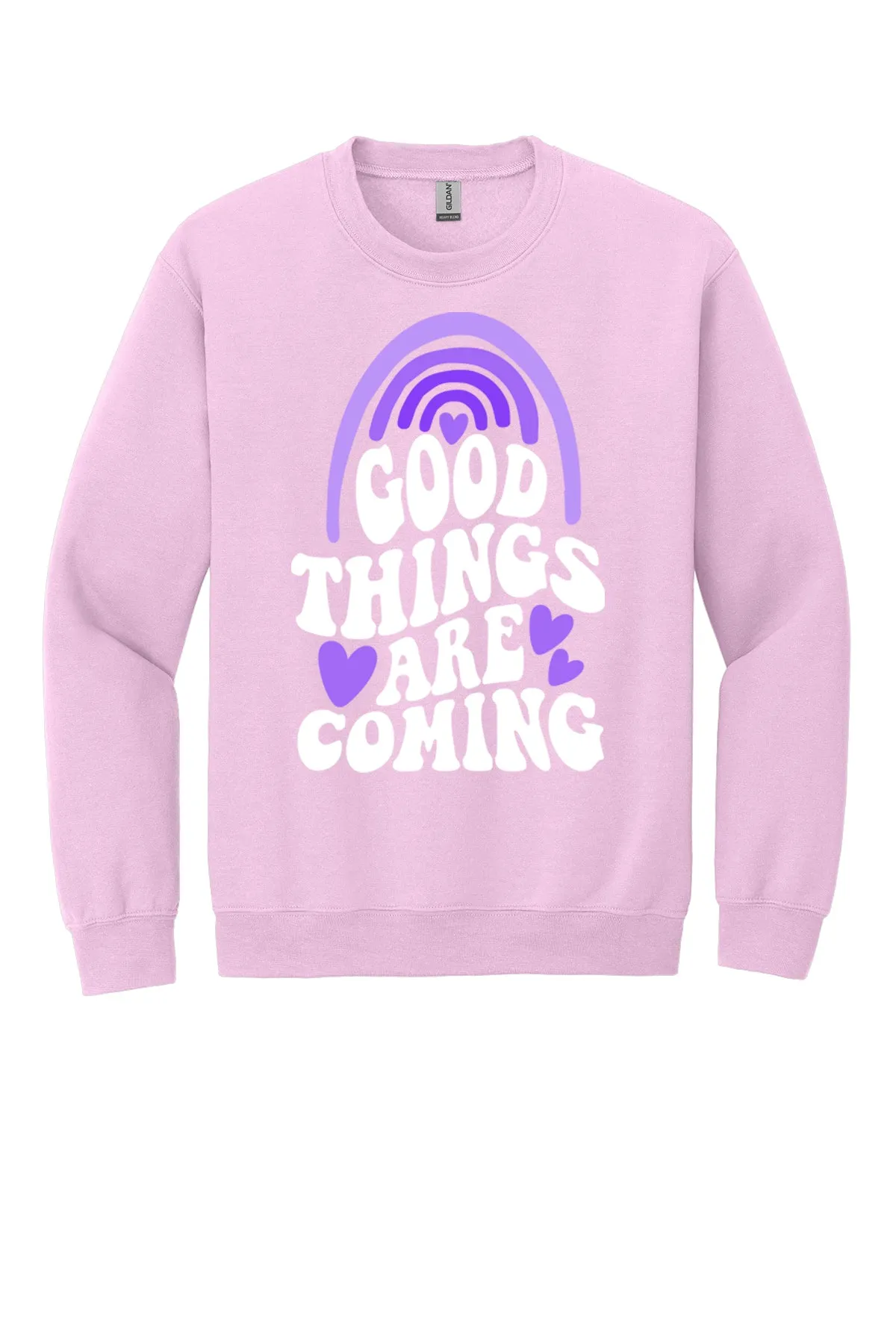 'Good Things Are Coming' Graphic Sweatshirt: Prep Obsessed x Weather With Lauren