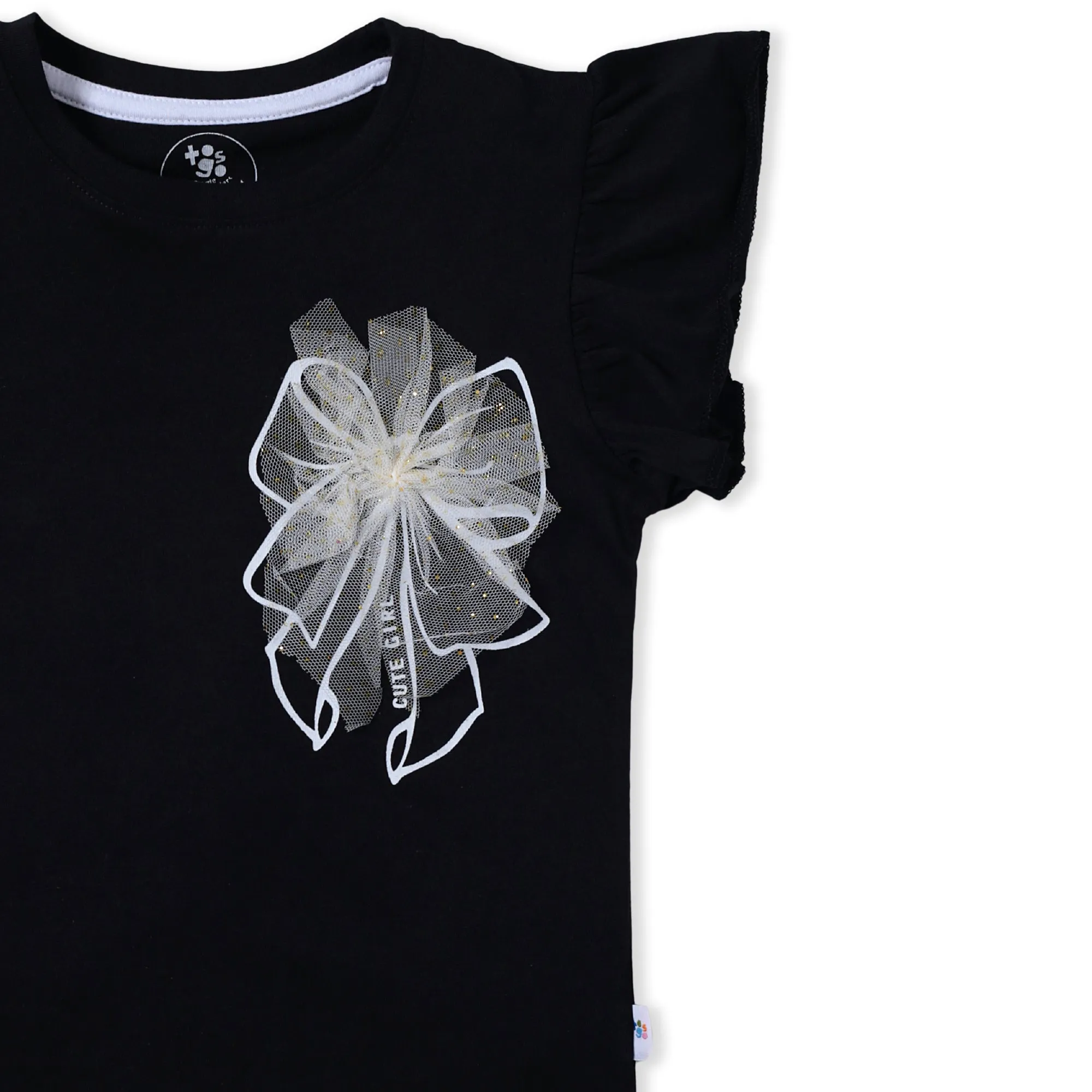 Graphic T-Shirt With Fancy Bow