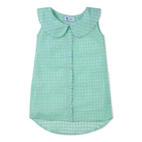 Green Cotton Girls Top