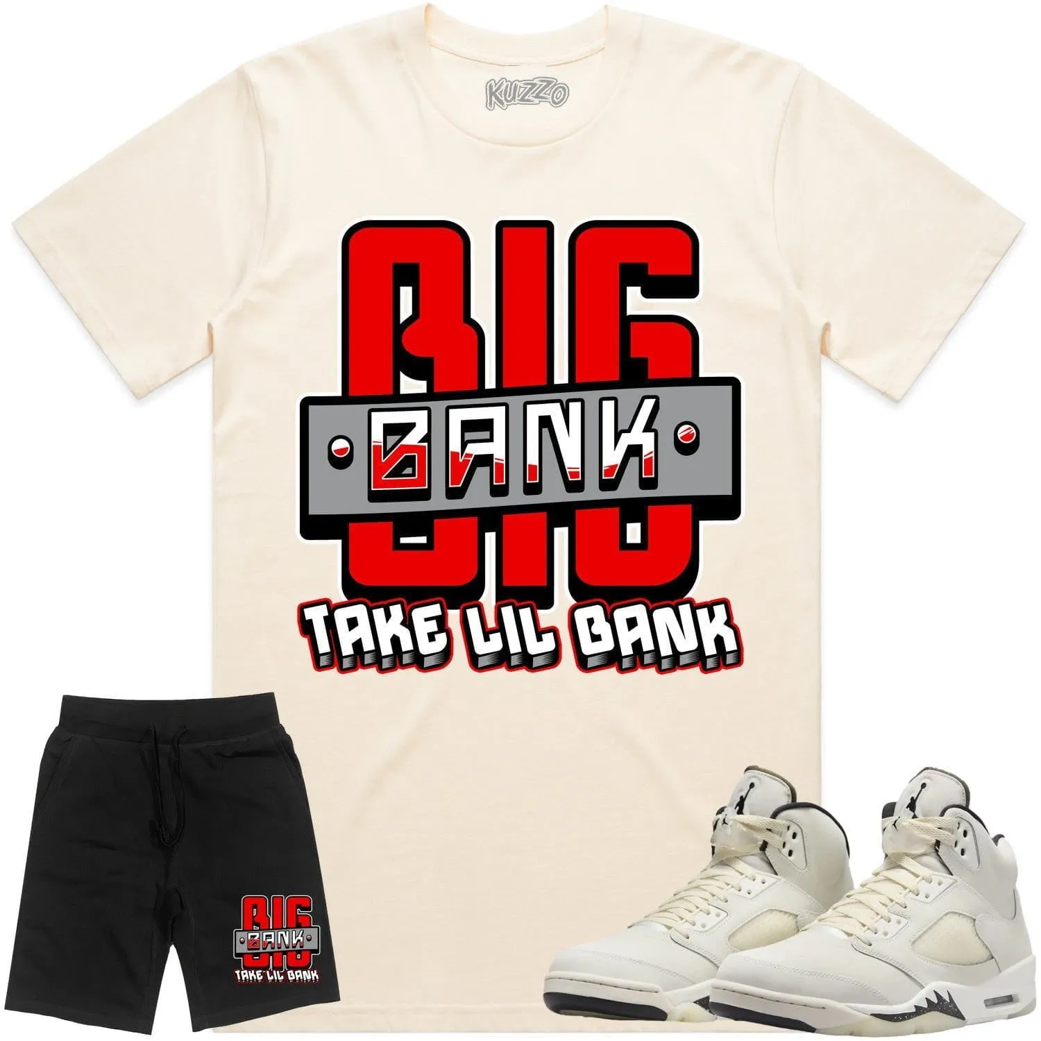 Jordan 5 Sail 5s Sneaker Outfit - RED BIG BANK