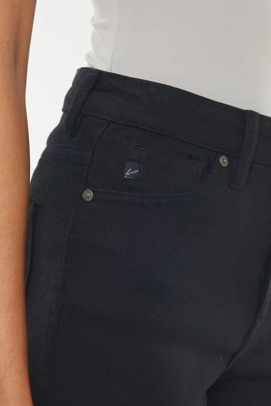 LA High Rise Black Denim Shorts