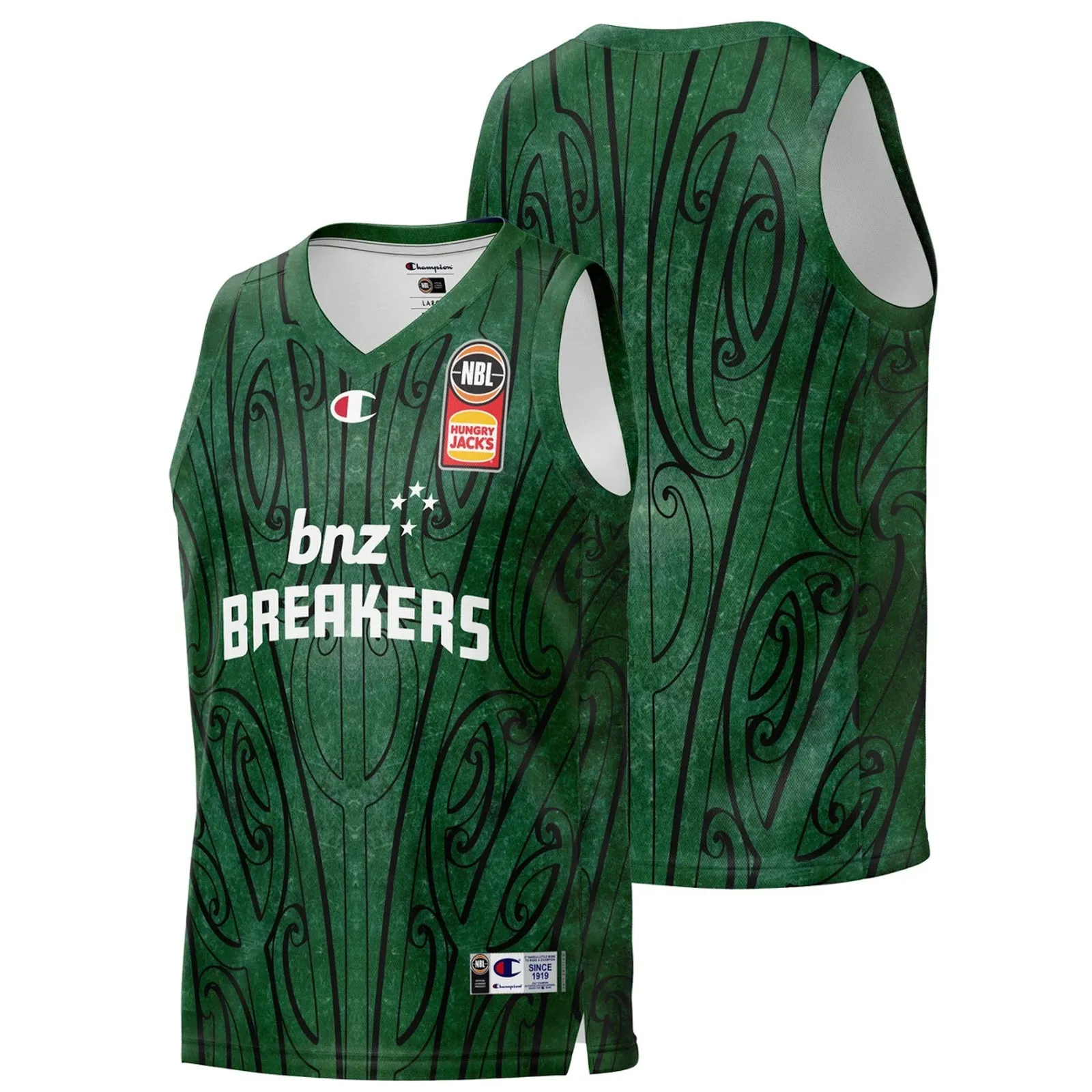 New Zealand Breakers 2023/24 Indigenous Round Neck Mens Jersey NBL Basketball by Champion