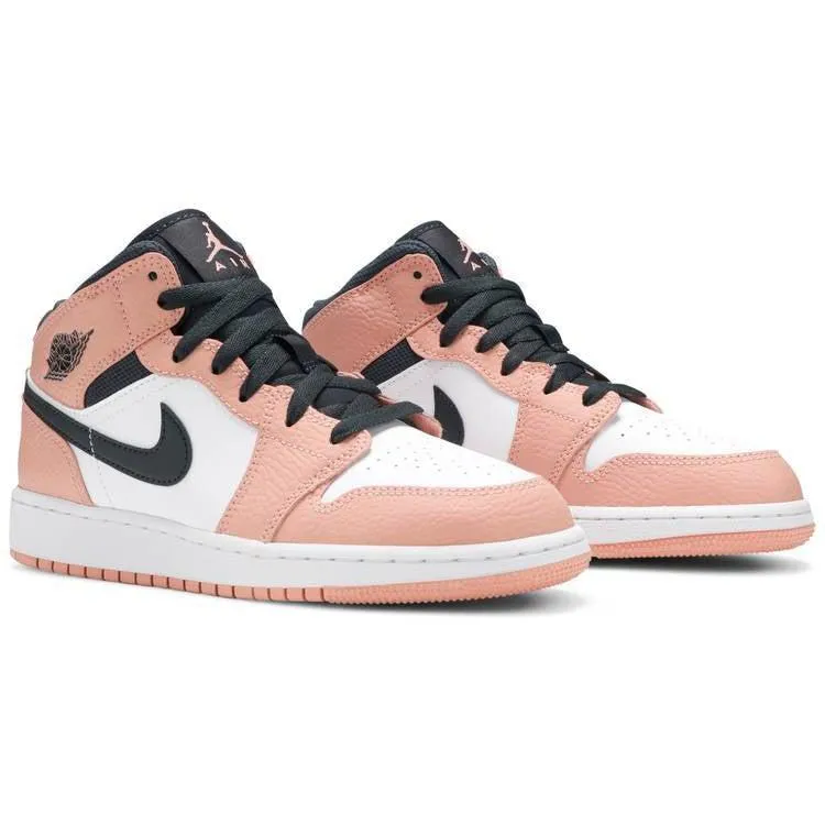 Nike Air Jordan 1 Mid GS 'Pink Quartz' GS