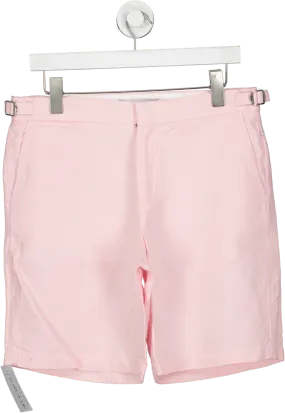 Orlebar Brown Pink Tailored Fit Linen Shorts W32