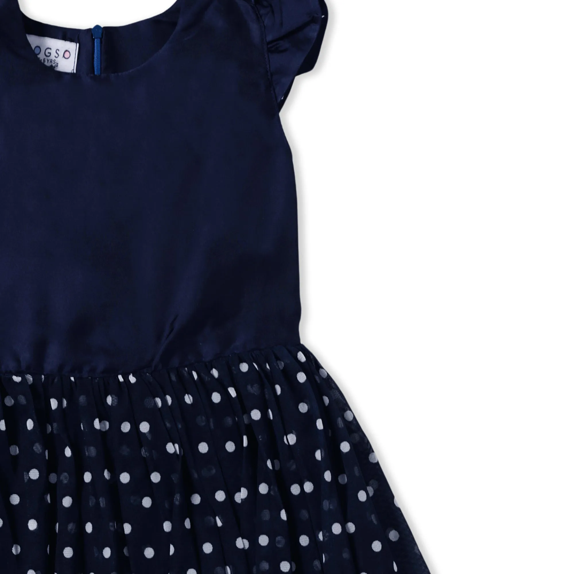 Polka Dots Fancy Fabric Frock