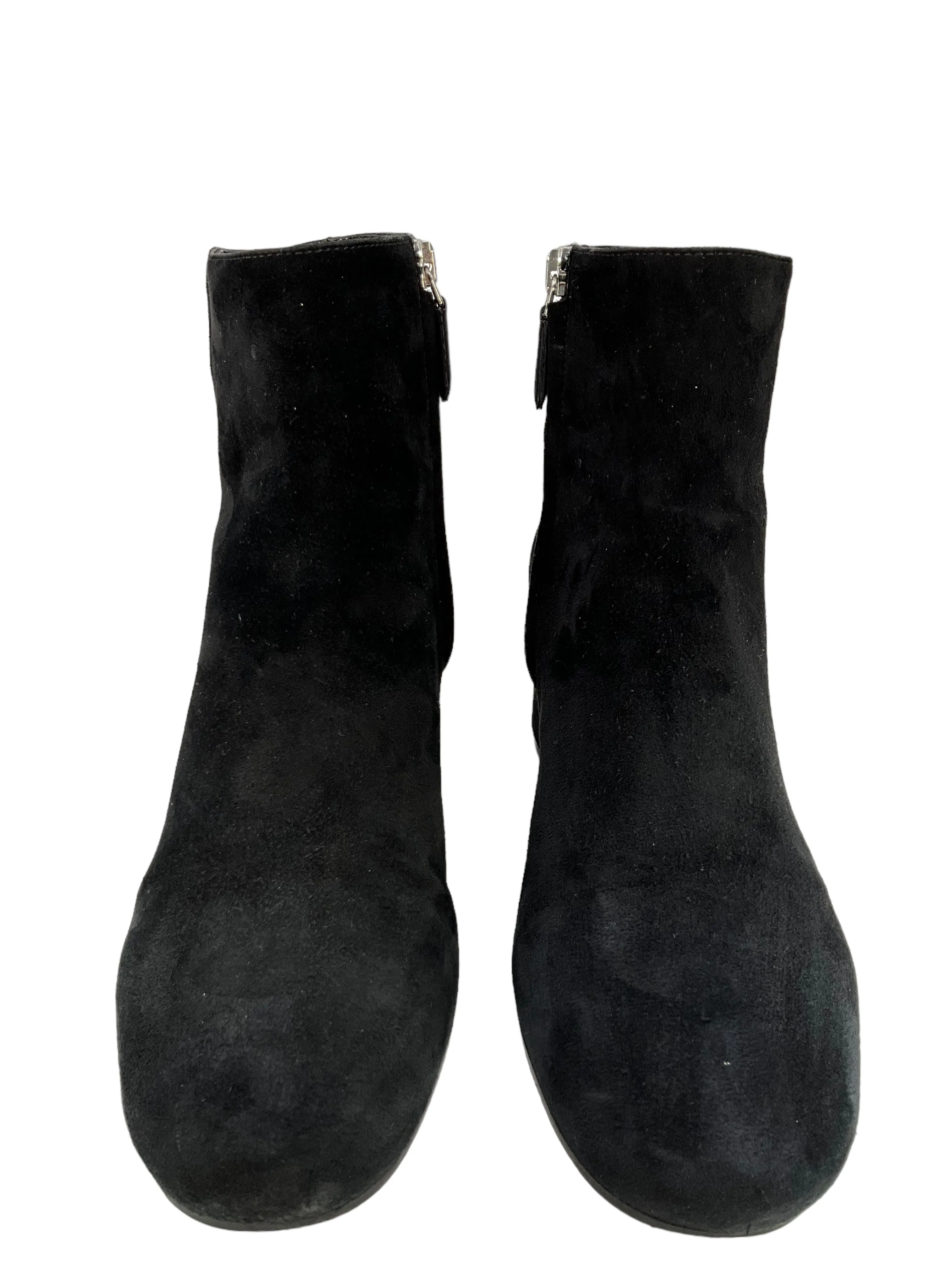 Prada Black Suede Booties Size 6.5