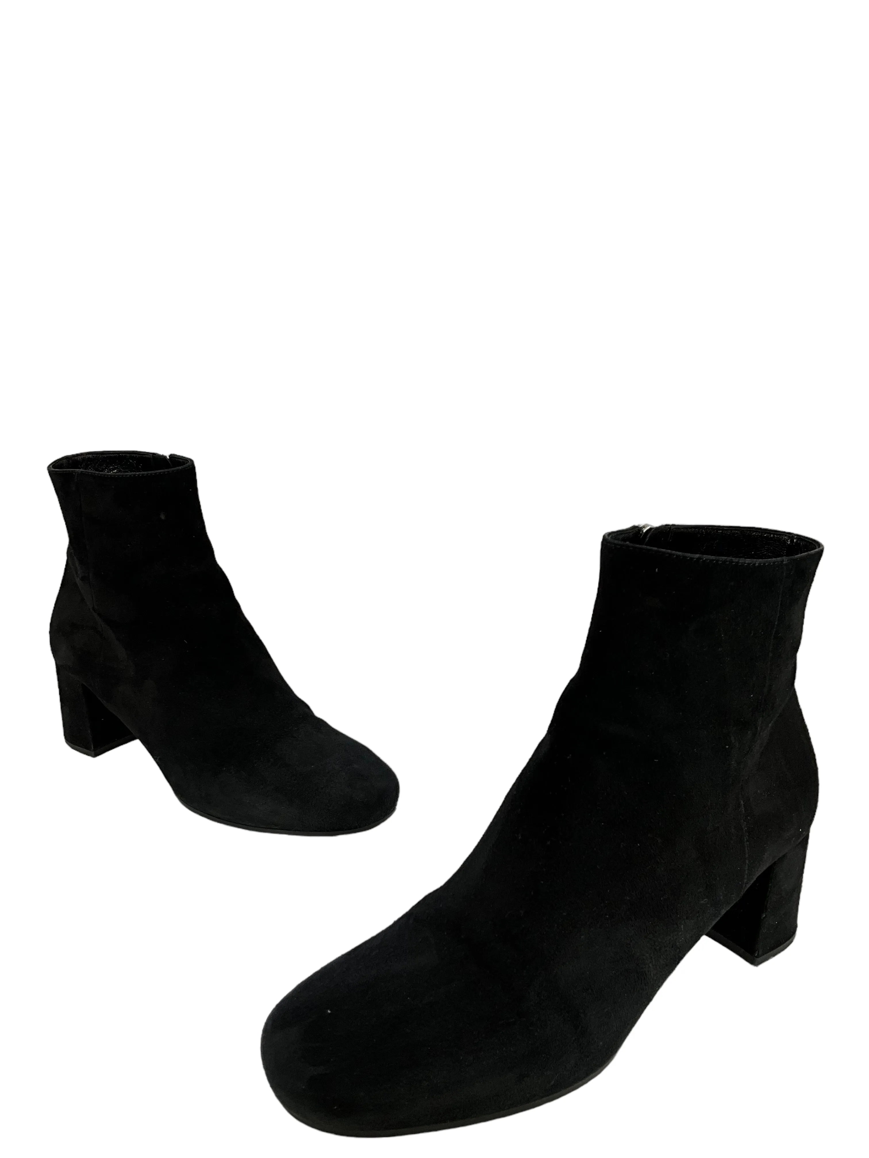 Prada Black Suede Booties Size 6.5