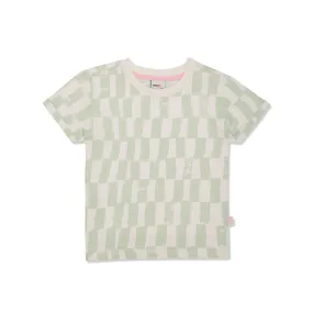 Recycled Cotton Checkered Kid T-shirt