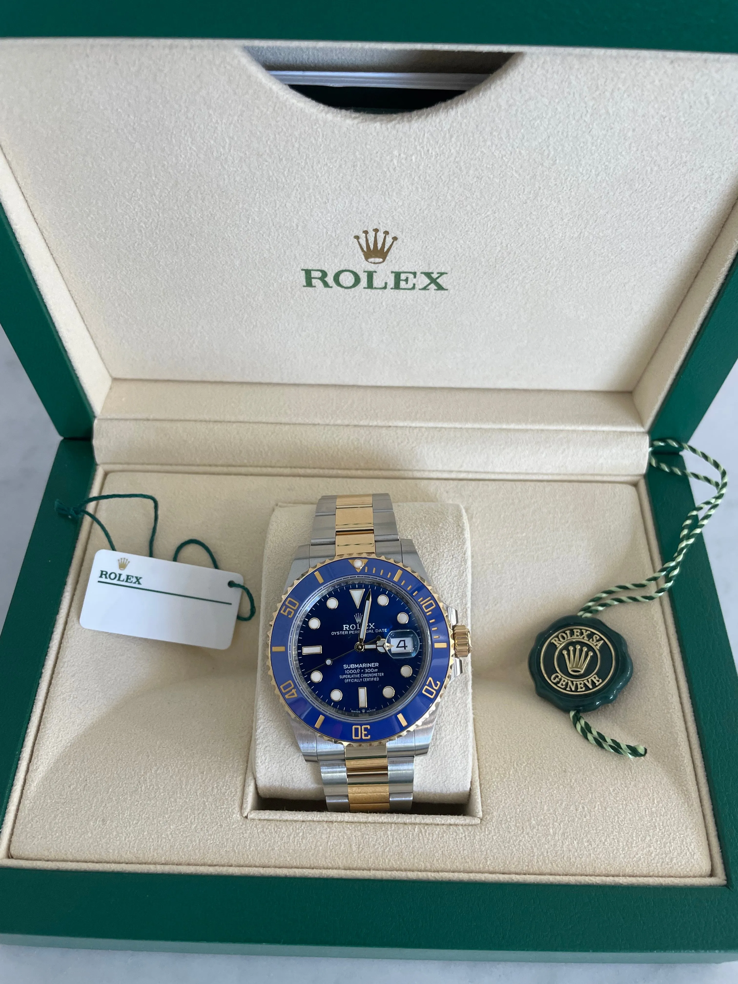 Rolex Submariner Two Tone Blue Face 126613LB