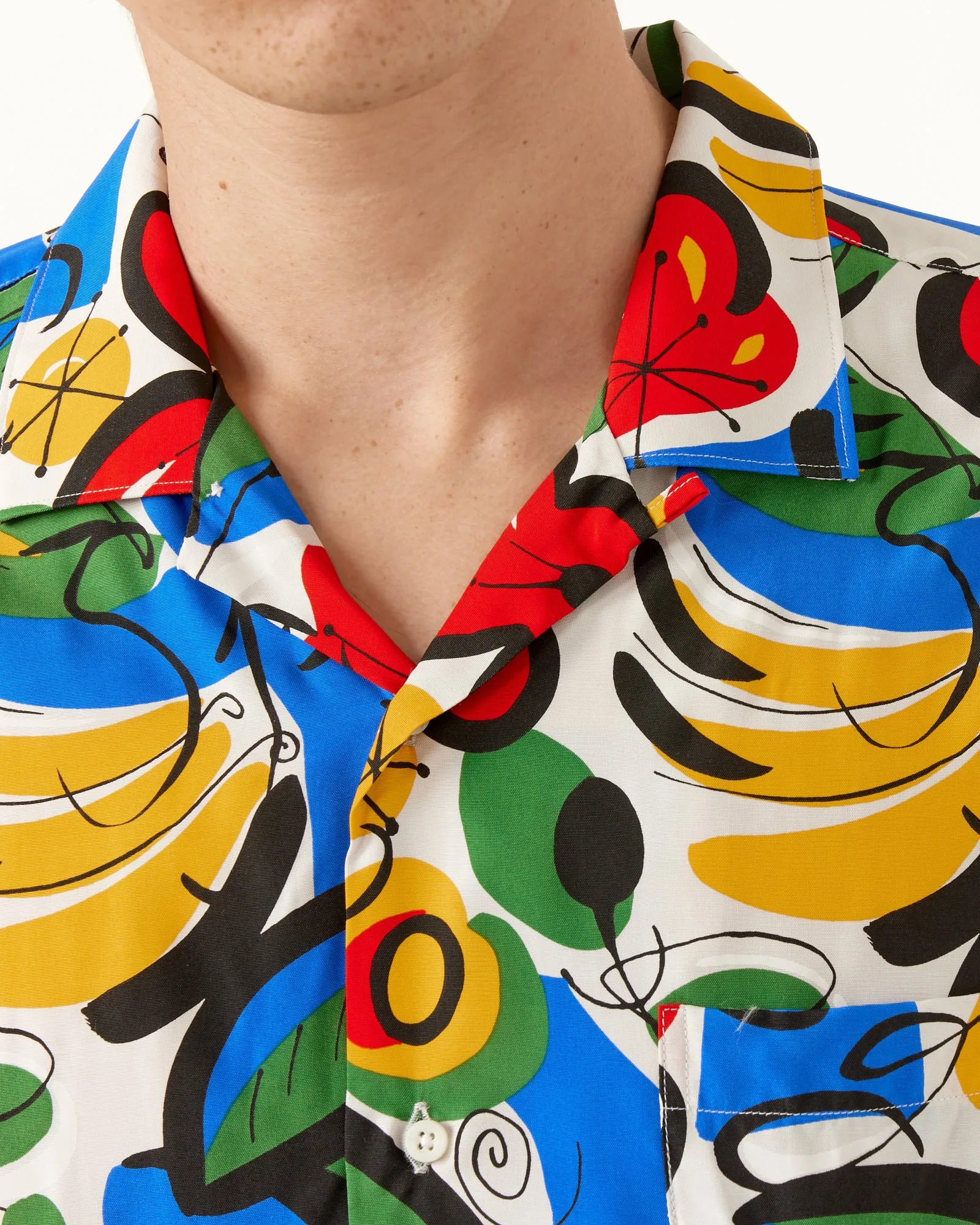 Short Sleeve Camp Shirt in Homage To Miro