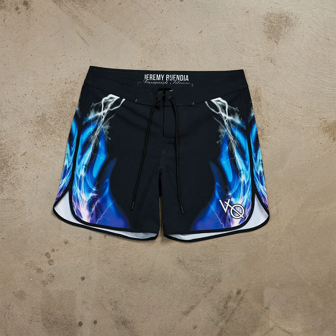 VQ Black and Blue Jeremy Buendia Men's Physique Board Shorts