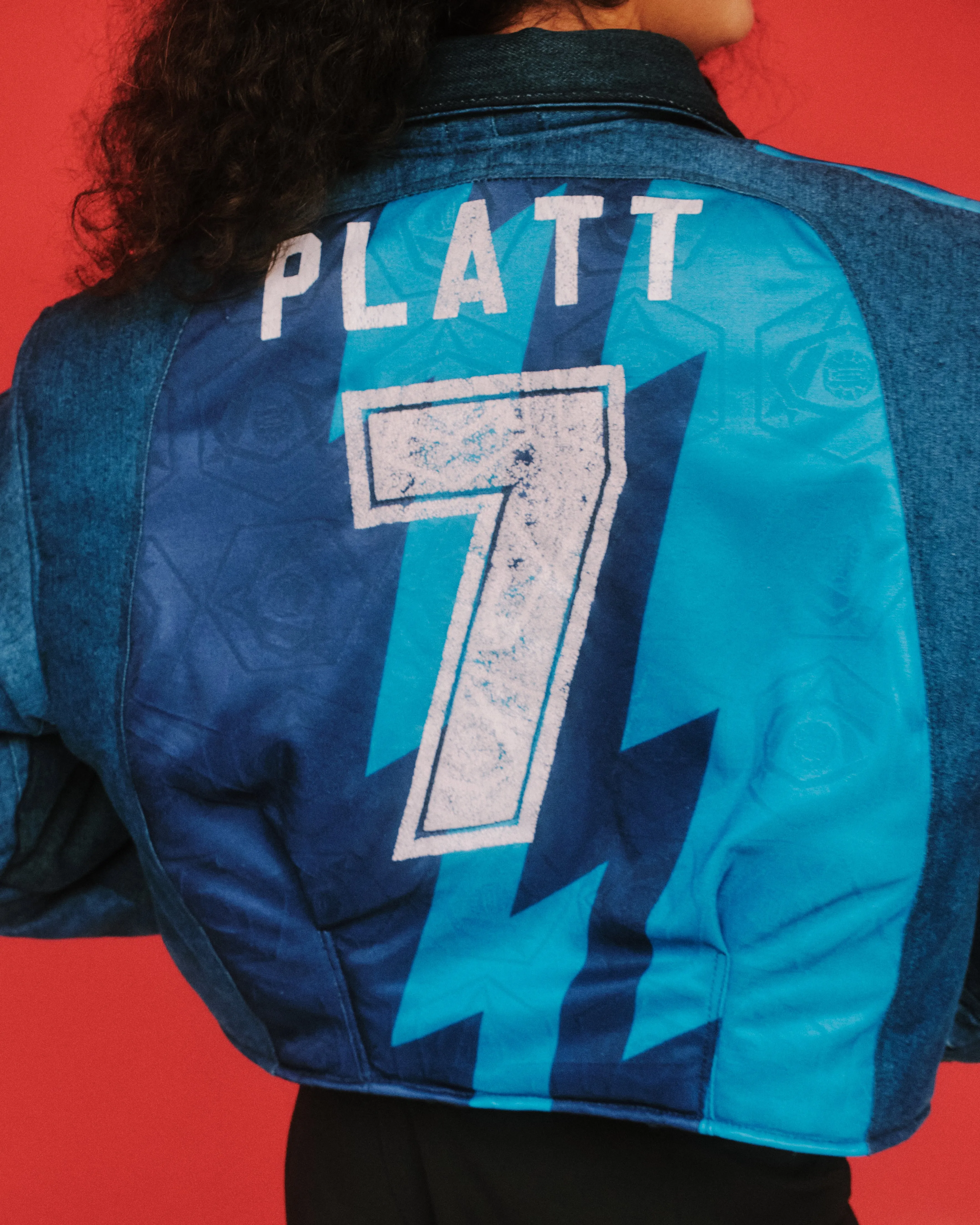 VT Rework: Arsenal x Nike 'Platt 7" Cropped Denim Jacket