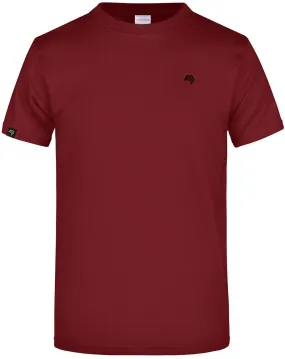 ― % ― JAN 0002/ ― Herren Komfort T-Shirt - Burgund Rot [3XL]